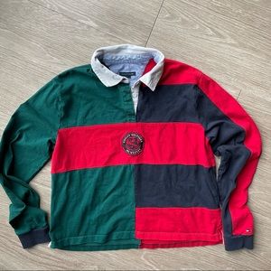 Tommy Cropped Long Sleeve Polo